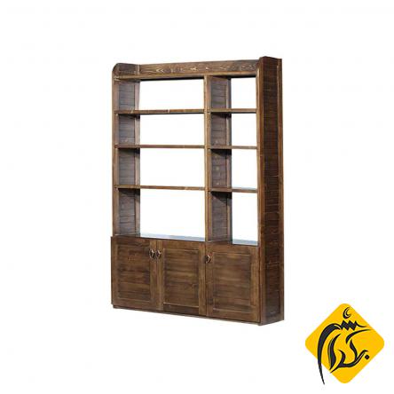 فروشنده کتابخانه چوبی کمد دار