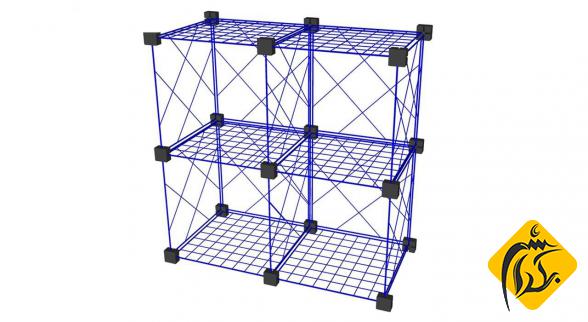 مرجع عرضه کتابخانه فلزی مشبک