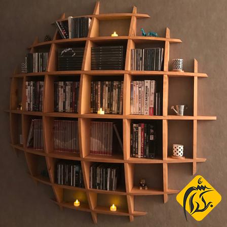 خرید بدون واسطه کتابخانه چوبی دیواری